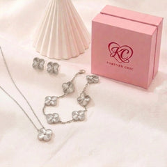 Guilloché Clover Jewelry Set