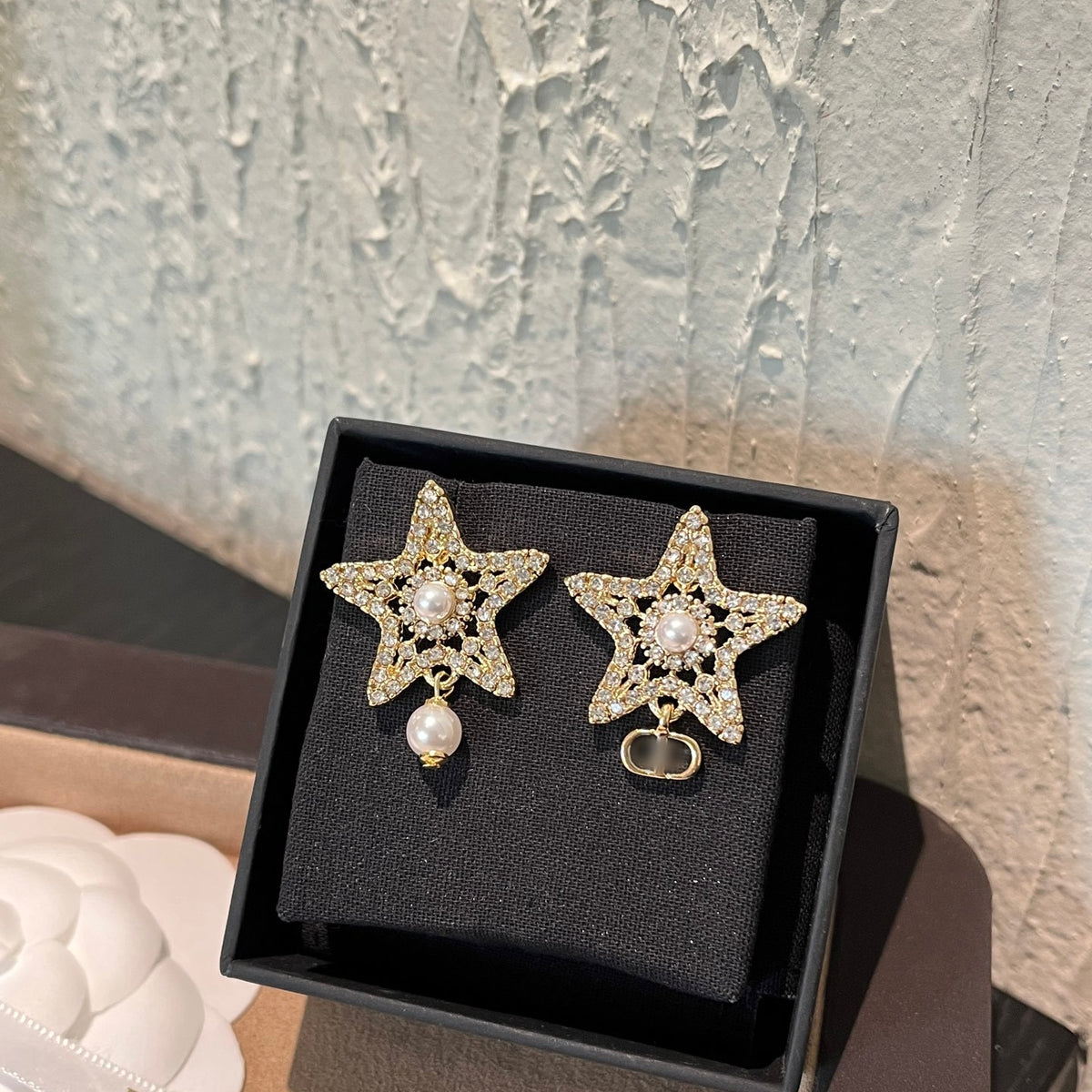 Pavé-set Star Earrings
