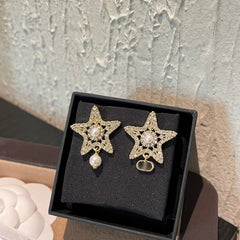 Pavé-set Star Earrings