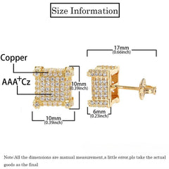 Carrées Cluster Stud Earrings