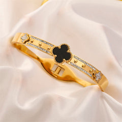 Clover Hinged Bangle