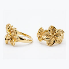 Hawaiian Plumeria Flower Ring