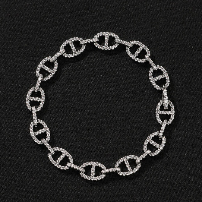 Bracelet Mariner plat en oxyde de zirconium