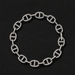 Bracelet Mariner plat en oxyde de zirconium