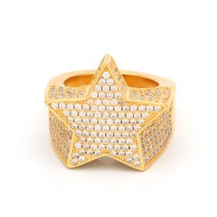 Iced Out Star Ring