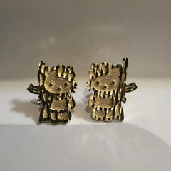 Gun Kitty Stud Earrings