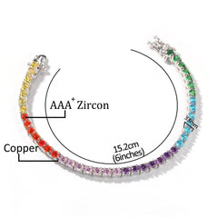 Rainbow Ombré Tennis Bracelet