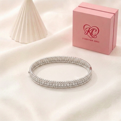 CZ Pavé Perlée Bangle