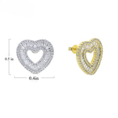 Hollow Heart Stud Earrings