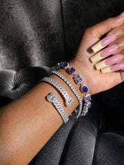 Royal Violet Mixed-Cut Wrist Stack Set