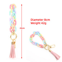 Wristlet Link Keychain Key Ring Bracelet