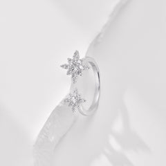 Bague ouverte Étoile du Nord