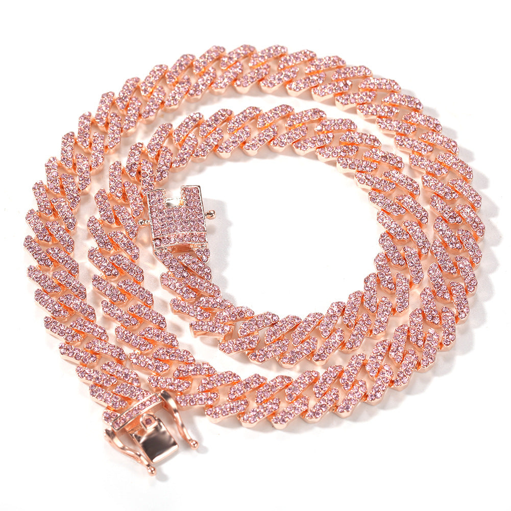 Dazzling Pink Pavé Necklace