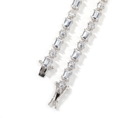 Mixed-Cut Shimmering Tennis Necklace