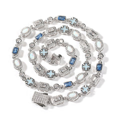 Blue Ice Multi-Stone Necklace