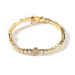 Fully-Paved Clover Bracelet