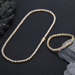 Triangle Cut Iced Out Tennis Chain