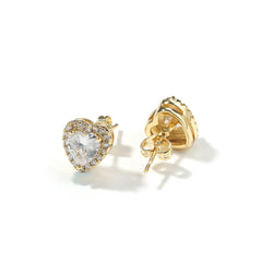 Heart Halo Stud Earrings