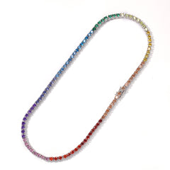Collier de Tennis Arc-en-ciel