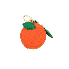 Fruit-Shaped Mini Coin Purse Keychain - Portable PU Leather Wallet & Bag Charm