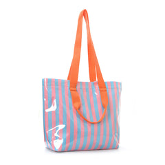 Candy Stripe PVC Tote Bag