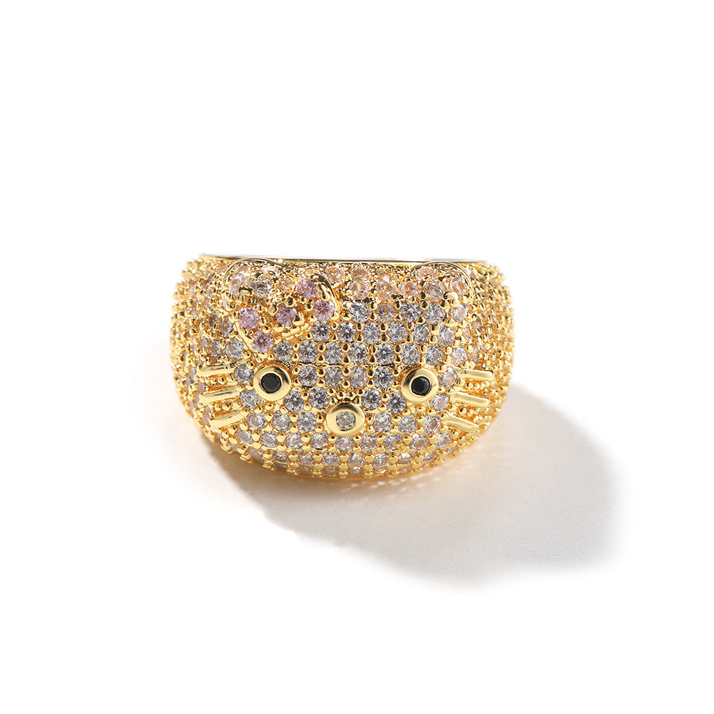 Kitty Pavé Statement Ring