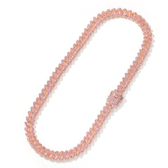 Dazzling Pink Pavé Necklace