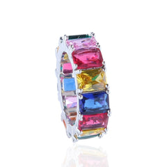 Bague D'éternité Arc-en-ciel