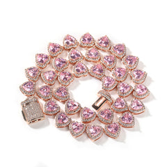 Heart Link Tennis Necklace