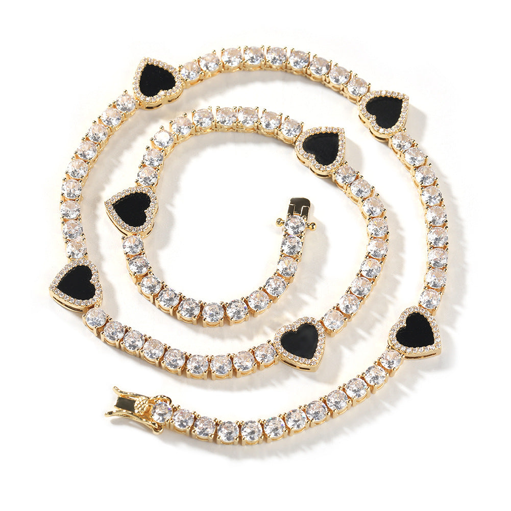 Collier de tennis Black Hearts