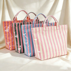 PVC Striped Tote Bag