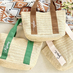 Personalized Straw Tote Bag