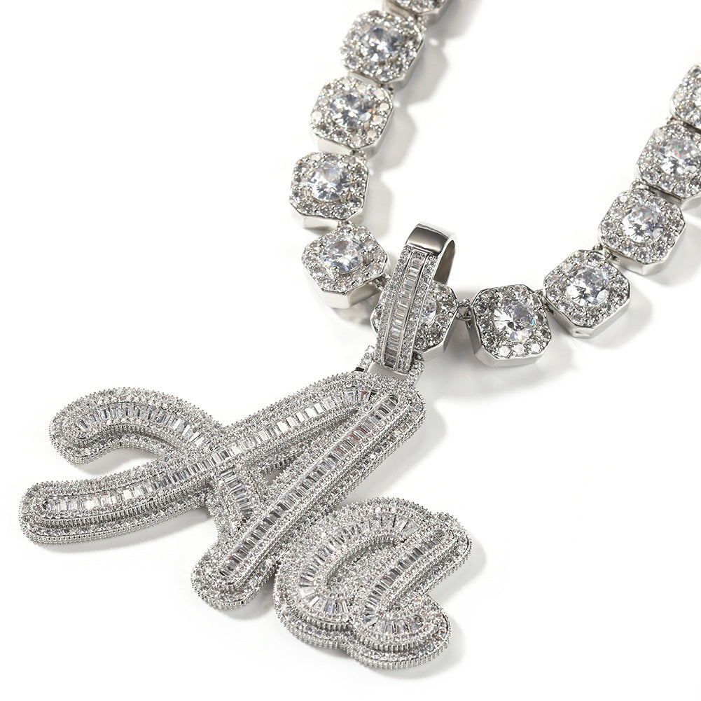 1-6 Letters Iced Out Custom Necklace