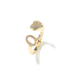 Gold 26 Alphabet Open-cut  Ring
