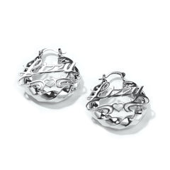 Custom Nameplate Twister Hoop Earrings