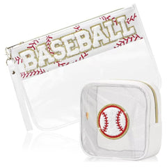 2 Pieces Set Flat Clear Pouch PVC Toiletry Storage Bag (MOQ 5)