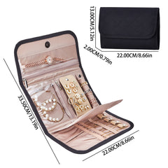 Foldable Travel Jewelry Organizer Roll