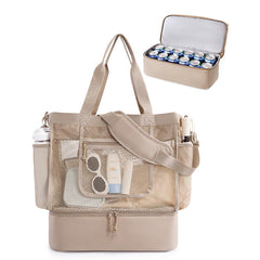 Beach Bag Mesh Tote Bags with Zipper