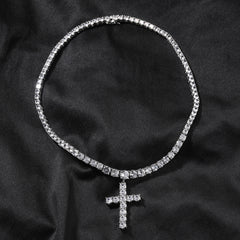 Collier Croix Solitaire