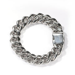 Baguette and Round Iced Out Cuban Bracelet