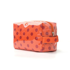 Durable PVC Polka Dot Leopard Print Makeup Bag