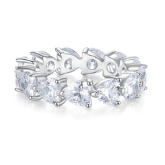 Emerald Cut Moissanite Eternity Band