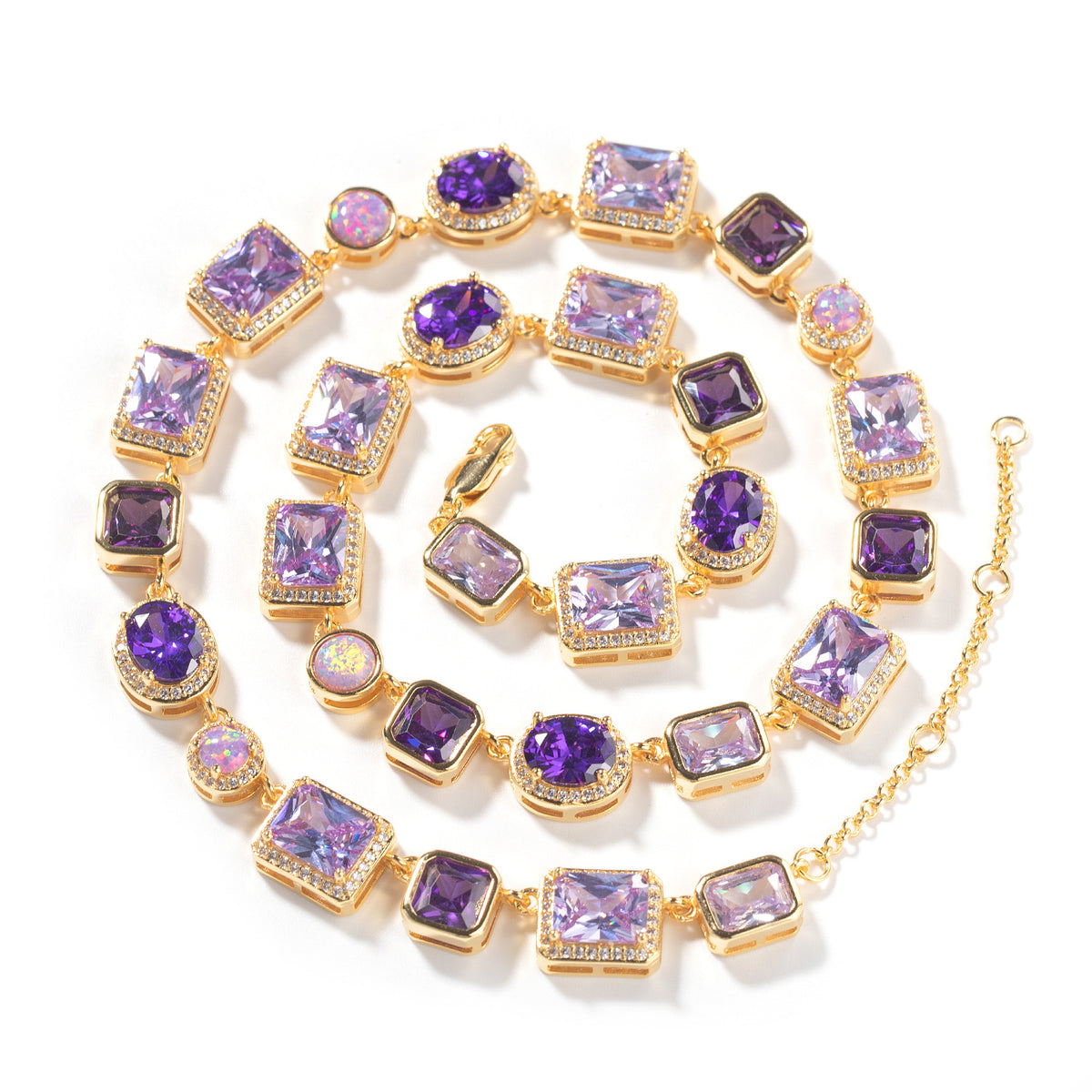 Iced Out Purple Gemstone Bracelet