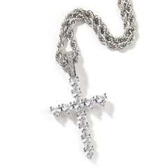 Collier Pendentif Croix Taille Cœur