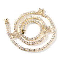 Butterfly Zircon Tennis Necklace