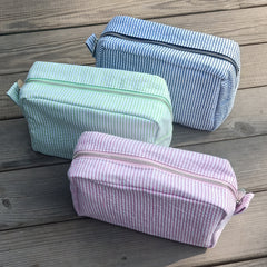 Seersucker Cosmetic Bag