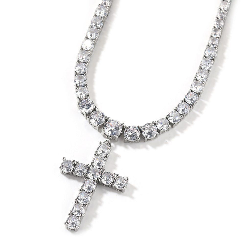 Collier Croix Solitaire