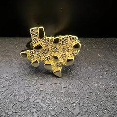 Gold Texas Nugget State Ring