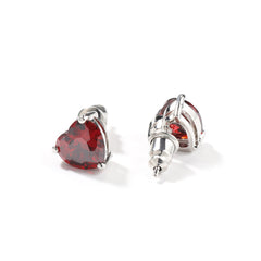 Heart Cut Stud Earrings