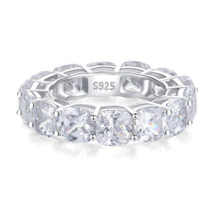 Emerald Cut Moissanite Eternity Band